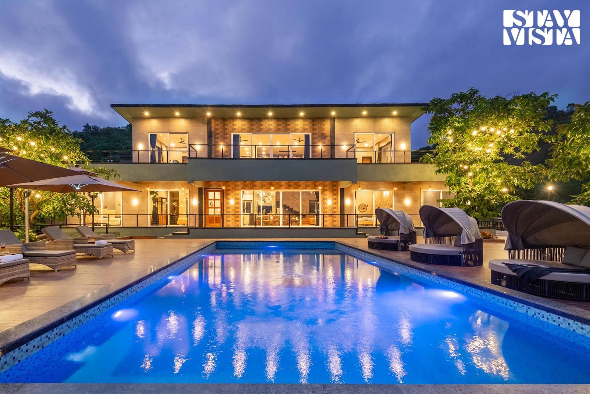 Stayvista At La Nirvana With Pool, Music Speaker & Indoor-Outdoor Game ロナバラ エクステリア 写真